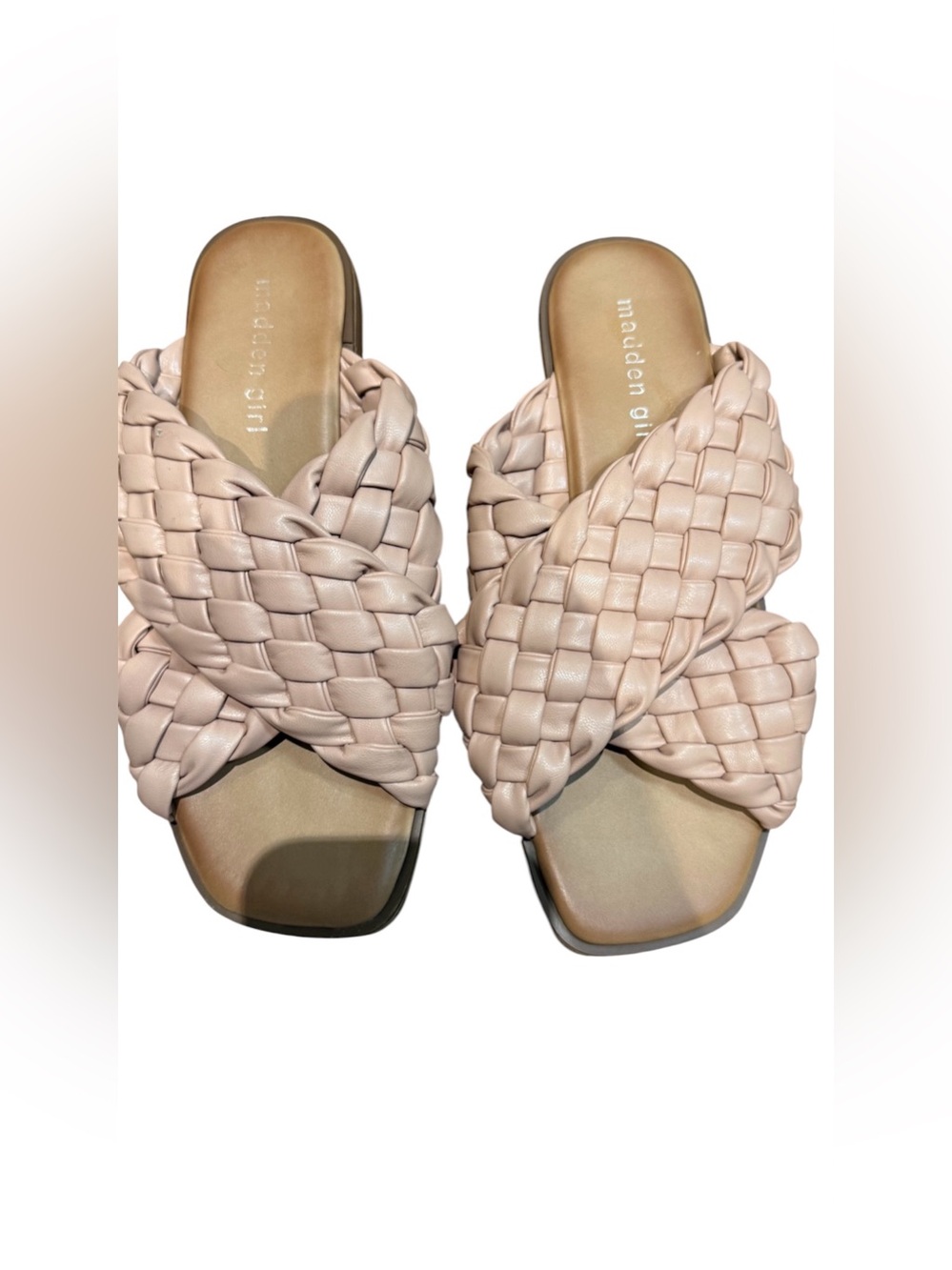 Madden Girl Blush Woven Slide Mules